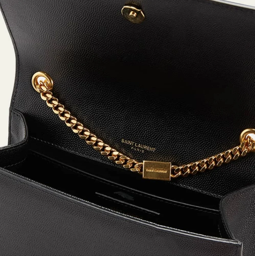 Like New! YSL Saint Laurent KATE CHAIN BAG IN GRAIN DE POUDRE LEATHER MSRP$2268 - Picture 8 of 16
